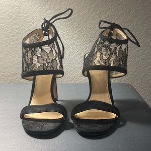 Ivanka trump lace open toe heels